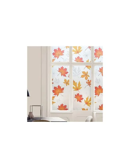 Set 2 x folie autoadeziva geam, frunze aramii, 45 x 500 cm