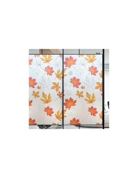 Set 2 x folie autoadeziva geam, frunze aramii, 45 x 500 cm
