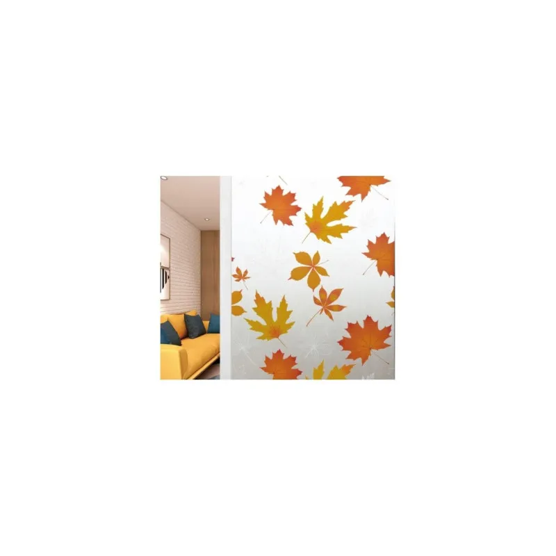 Set 2 x folie autoadeziva geam, frunze aramii, 45 x 500 cm