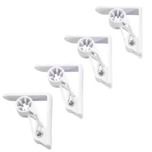 Set 4 Cleme pentru Fixare Față de Masă – Alb
