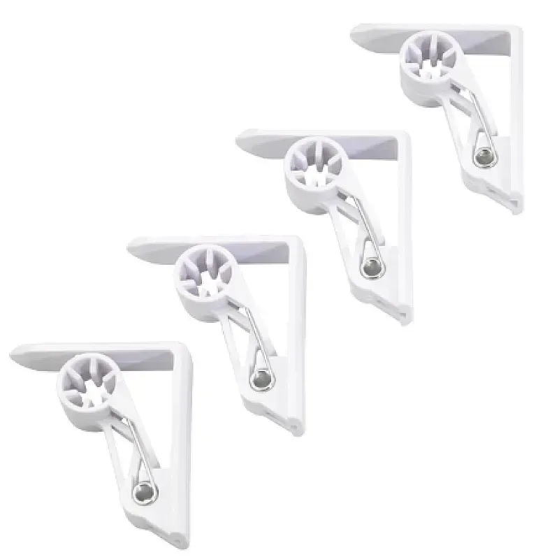 Set 4 Cleme pentru Fixare Față de Masă – Alb