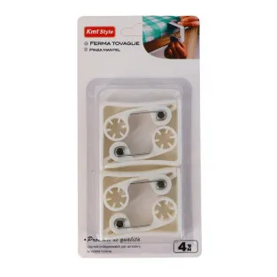 Set 4 Cleme pentru Fixare Față de Masă – Alb 2