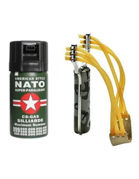 Spray Nato lacrimogen cu piper si gaz CS +