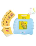 Set invatare cuvinte engleză – Jucărie educativa audio, 114 flash carduri (228 cuvinte), pentru copii 2+ ani, culoare albastră