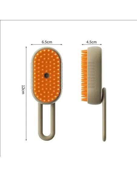 Perie cu aburi 3 in 1 pentru animale, maner rotativ 360