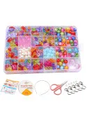 Set Mărgele DIY 550 Piese Colorate Copii – 24 Compartimente