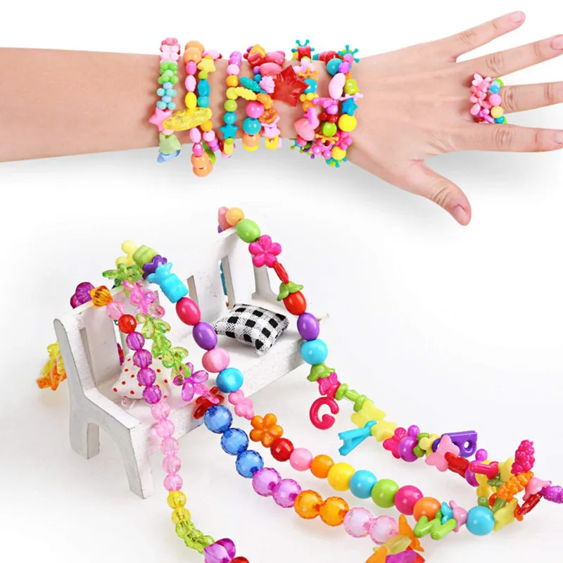 Set Mărgele DIY 550 Piese Colorate Copii – 24 Compartimente
