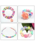 Set Mărgele DIY 550 Piese Colorate Copii – 24 Compartimente