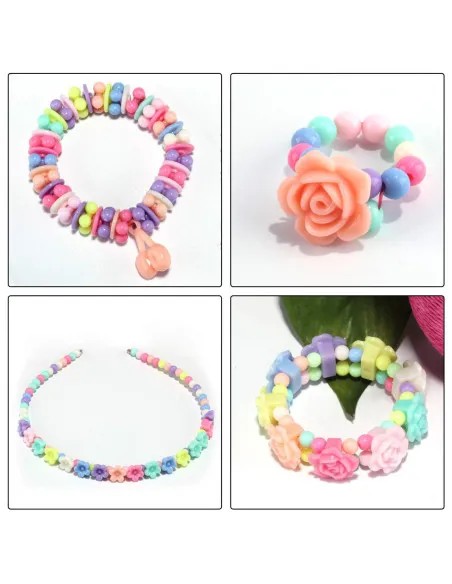 Set Mărgele DIY 550 Piese Colorate Copii – 24 Compartimente