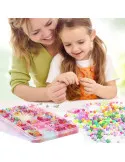Set Mărgele DIY 550 Piese Colorate Copii – 24 Compartimente