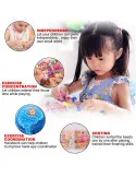 Set Mărgele DIY 550 Piese Colorate Copii – 24 Compartimente