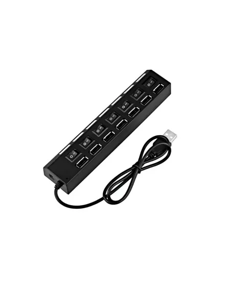 Hub USB 2.0 alimentat extern, 7 porturi cu întrerupător