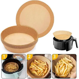 Set 100 buc hartie pentru Air Fryer, de unica folosinta 2