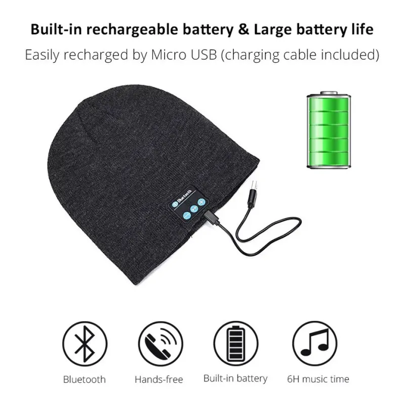 Caciula Muzicala Fes Unisex cu Functie Bluetooth