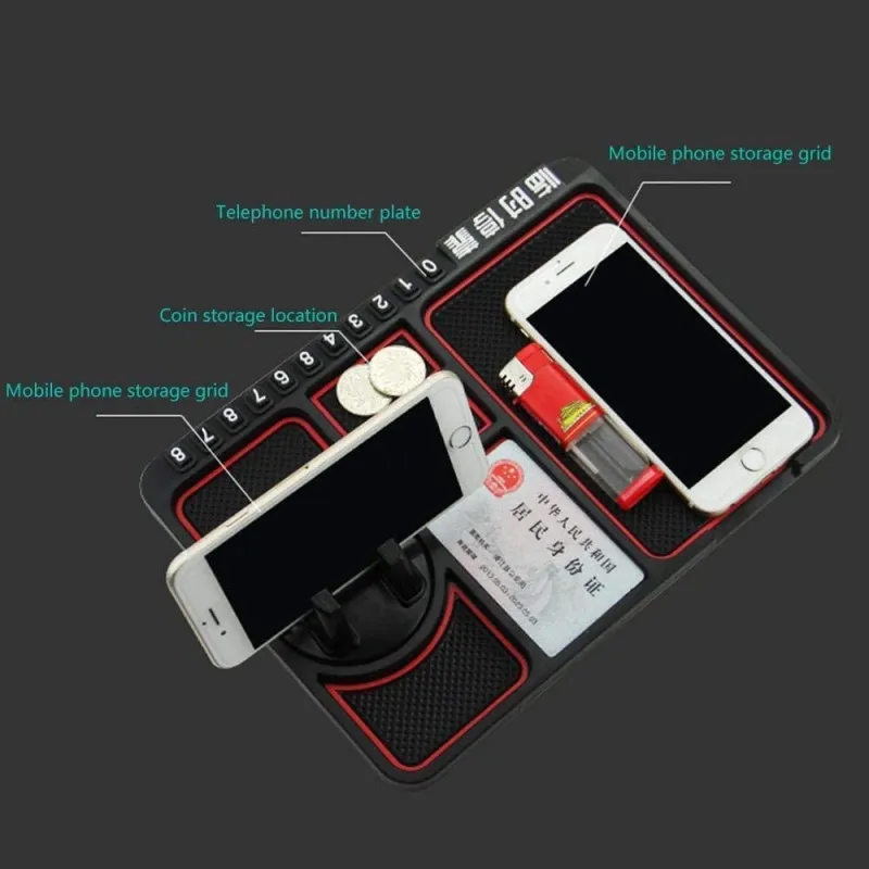 Suport pentru telefon sau accesorii, antiderapant pentru bordul masinii