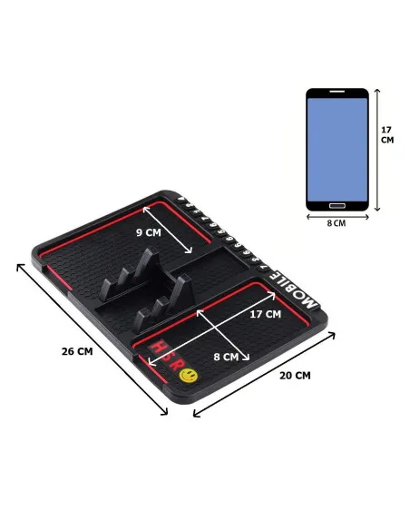 Suport pentru telefon sau accesorii, antiderapant pentru bordul masinii