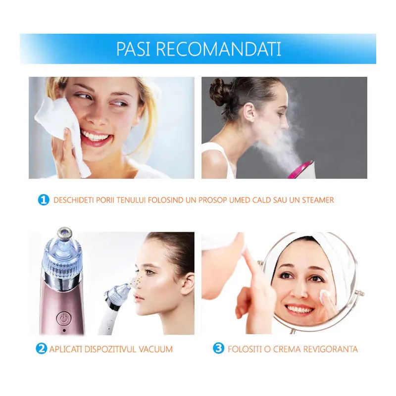 Aspirator Vacuum Facial Cleanser - Puncte Negre, Acnee, Pori