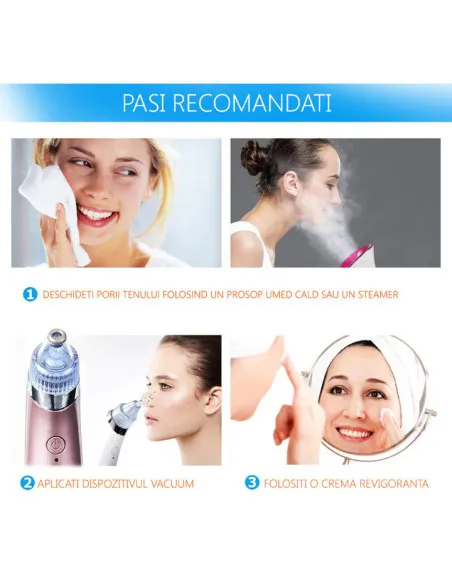 Aspirator Vacuum Facial Cleanser - Puncte Negre, Acnee, Pori