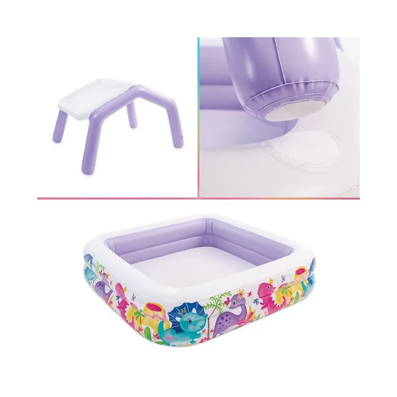 Piscină Gonflabilă Intex Sun Shade pentru Copii, cu Acoperiș, 157x157x122 cm, 280 L