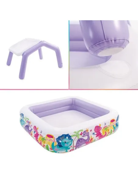 Piscină Gonflabilă Intex Sun Shade pentru Copii, cu Acoperiș, 157x157x122 cm, 280 L