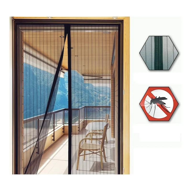 Set 3 Perdele Magnetice Antiinsecte, 190x100 cm, Închidere Automată