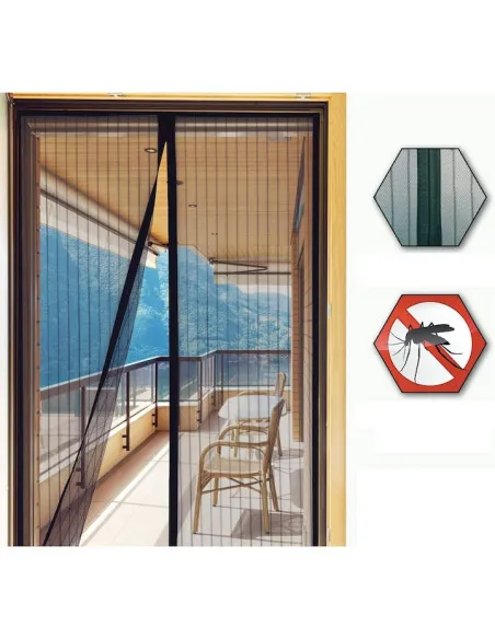 Set 3 Perdele Magnetice Antiinsecte, 190x100 cm, Închidere Automată