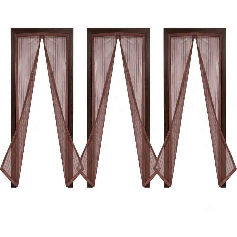 Set 3 Perdele Magnetice Antiinsecte, 190x100 cm, Închidere Automată