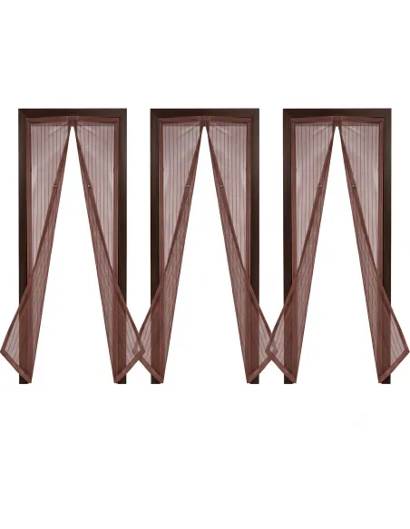 Set 3 Perdele Magnetice Antiinsecte, 190x100 cm, Închidere Automată