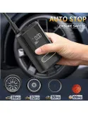 Compresor auto portabil digital aer wireless 7.4V, 50W,2 x 2000mAh lanterna LED, lumina SOS