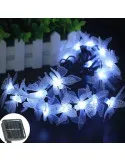 Instalatie solara 50 LED, ghirlanda luminoasa cu fluturi