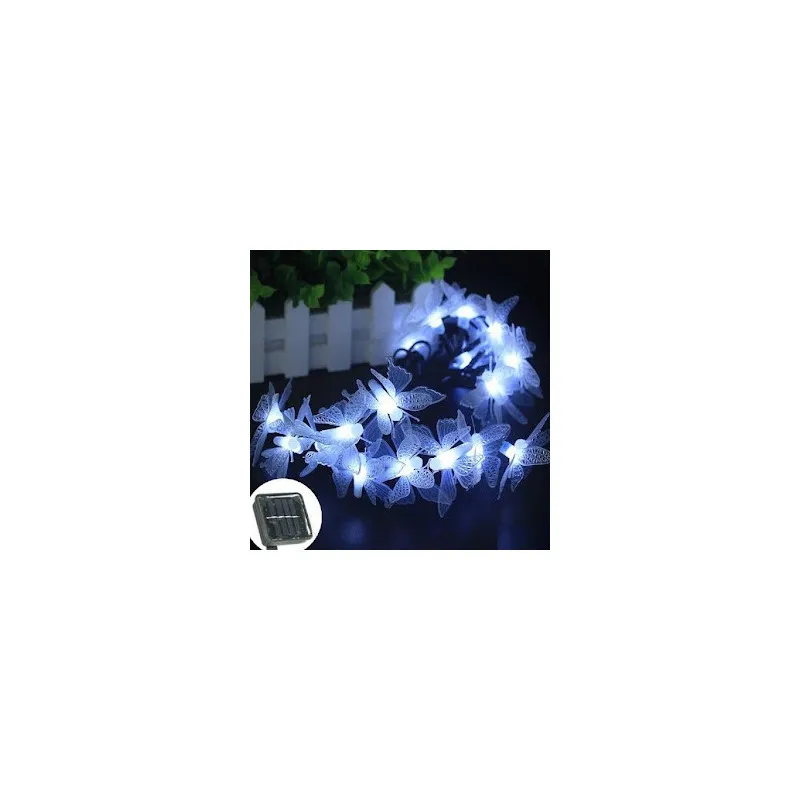 Instalatie solara 50 LED, ghirlanda luminoasa cu fluturi