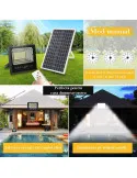 Proiector Solar 50W | Panou 35x23cm | 6000mAh | Aluminiu