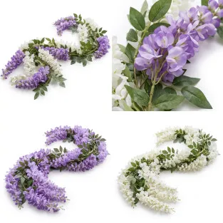 Ghirlanda flori artificiale 180cm, Wisteria/Glicina