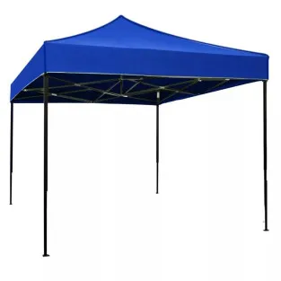 Cort Pavilion Pliabil 3x3m, Cadru Metalic Ranforsat, Acoperis PVC Oxford 420D 280g/mp, 2