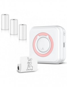 Mini imprimanta pentru telefon + 10 role de hartie termica