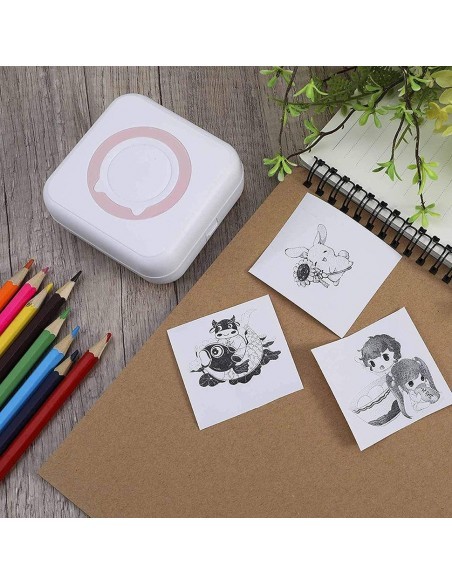 Mini imprimanta pentru telefon + 10 role de hartie termica