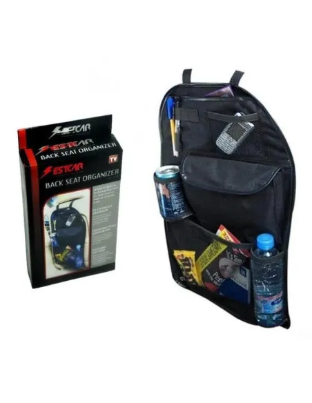 Organizator Auto cu Buzunare pentru Spătar Scaun, Poliester, Pliabil, Suport Telefon și Băuturi