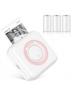 Mini imprimanta pentru telefon + 10 role de hartie termica 2