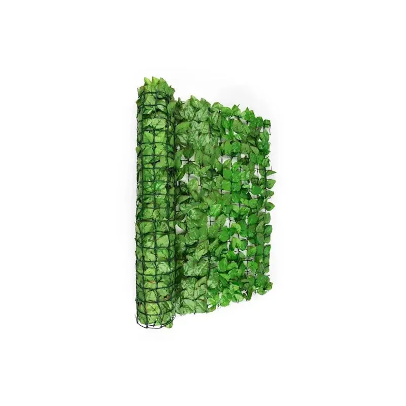 Gard artificial verde cu frunze, 300x100cm, ECO