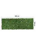 Gard artificial verde cu frunze, 300x100cm, ECO