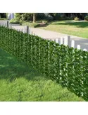 Gard artificial verde cu frunze, 300x100cm, ECO