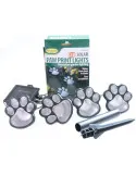Set 4 Lămpi Solare Paw Print – Iluminare Decorativă cu Labuțe