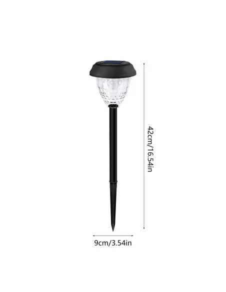 Set 4 Lampi Solare LED pentru Alee și Grădină, Alb Cald + RGB, Schimbare Culoare, IP65