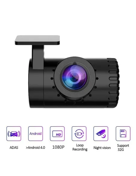Camera Auto DVR Mini F20, 720P, Functie ADAS, MicroSD, Conexiune USB