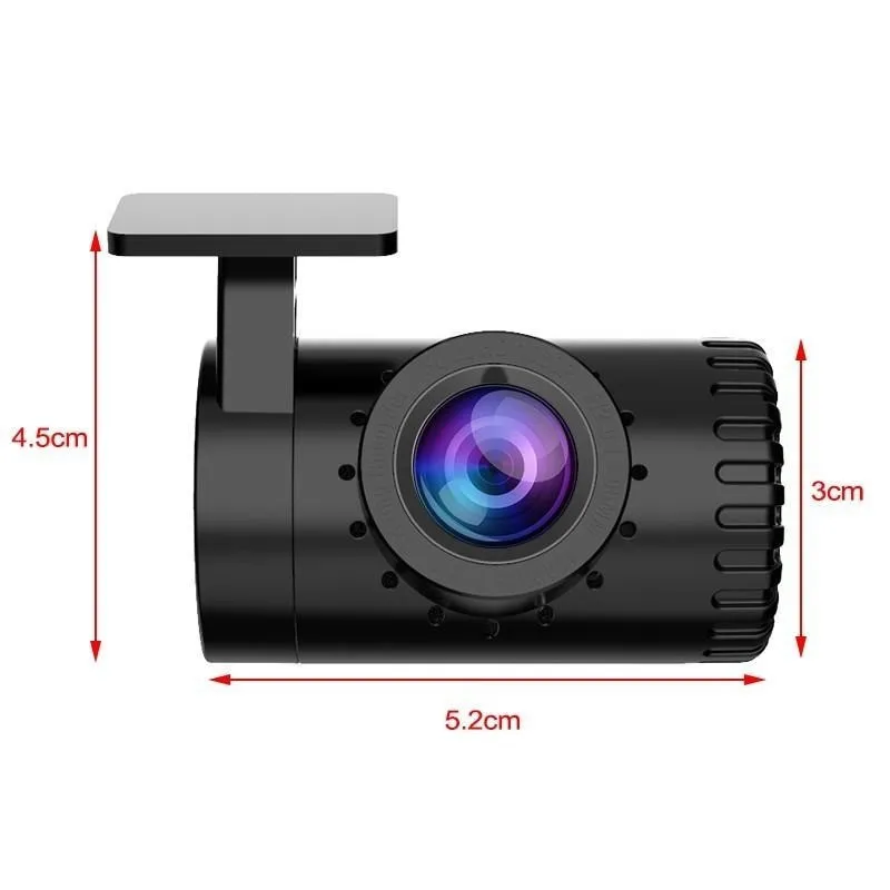 Camera Auto DVR Mini F20, 720P, Functie ADAS, MicroSD, Conexiune USB