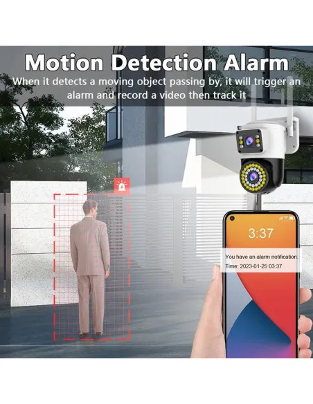 Camera WiFi JORTAN JT-8696QJ 6MP Rotire 360° Vedere Nocturna