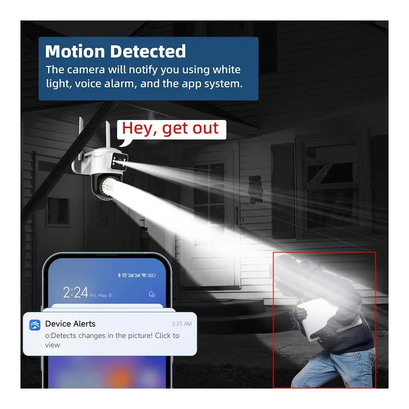 Camera WiFi JORTAN JT-8696QJ 6MP Rotire 360° Vedere Nocturna
