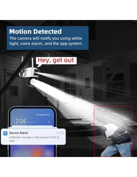 Camera WiFi JORTAN JT-8696QJ 6MP Rotire 360° Vedere Nocturna
