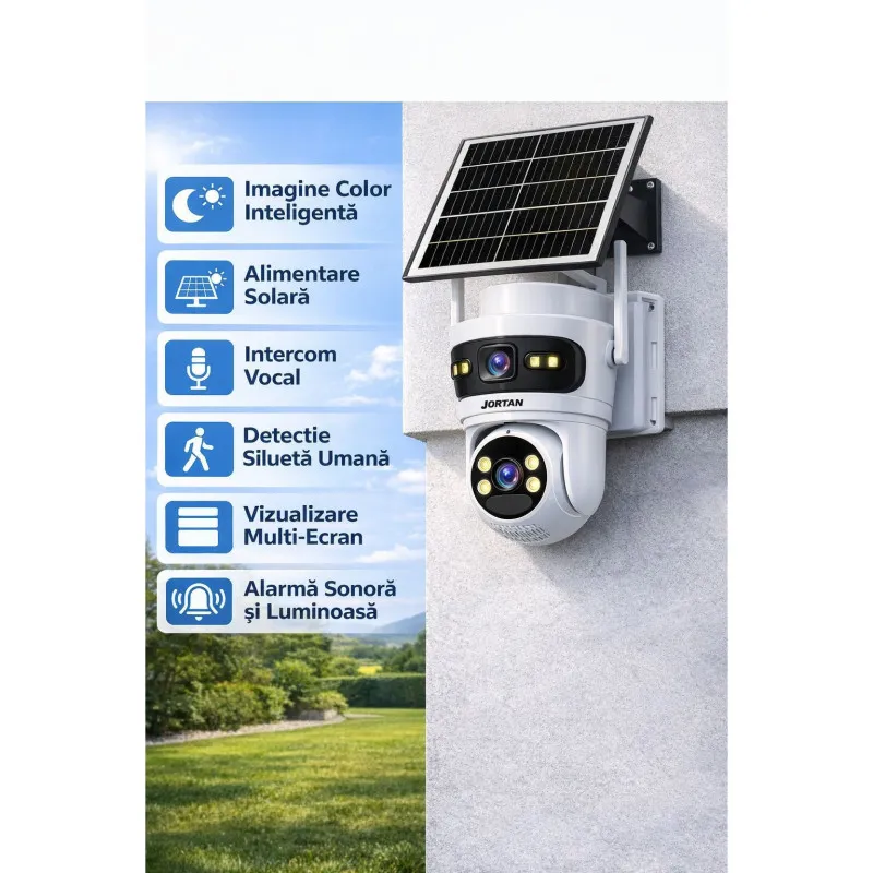 Camera 4G Solar JORTAN JT-9682 6MP Panou Solar 7.5W