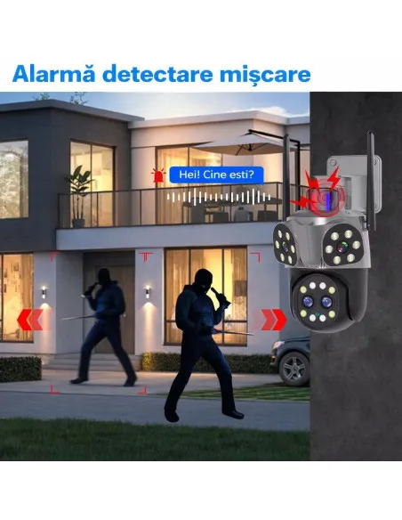 Camera WiFi JORTAN JT-8856 6MP 4 Lentile Zoom Alarma
